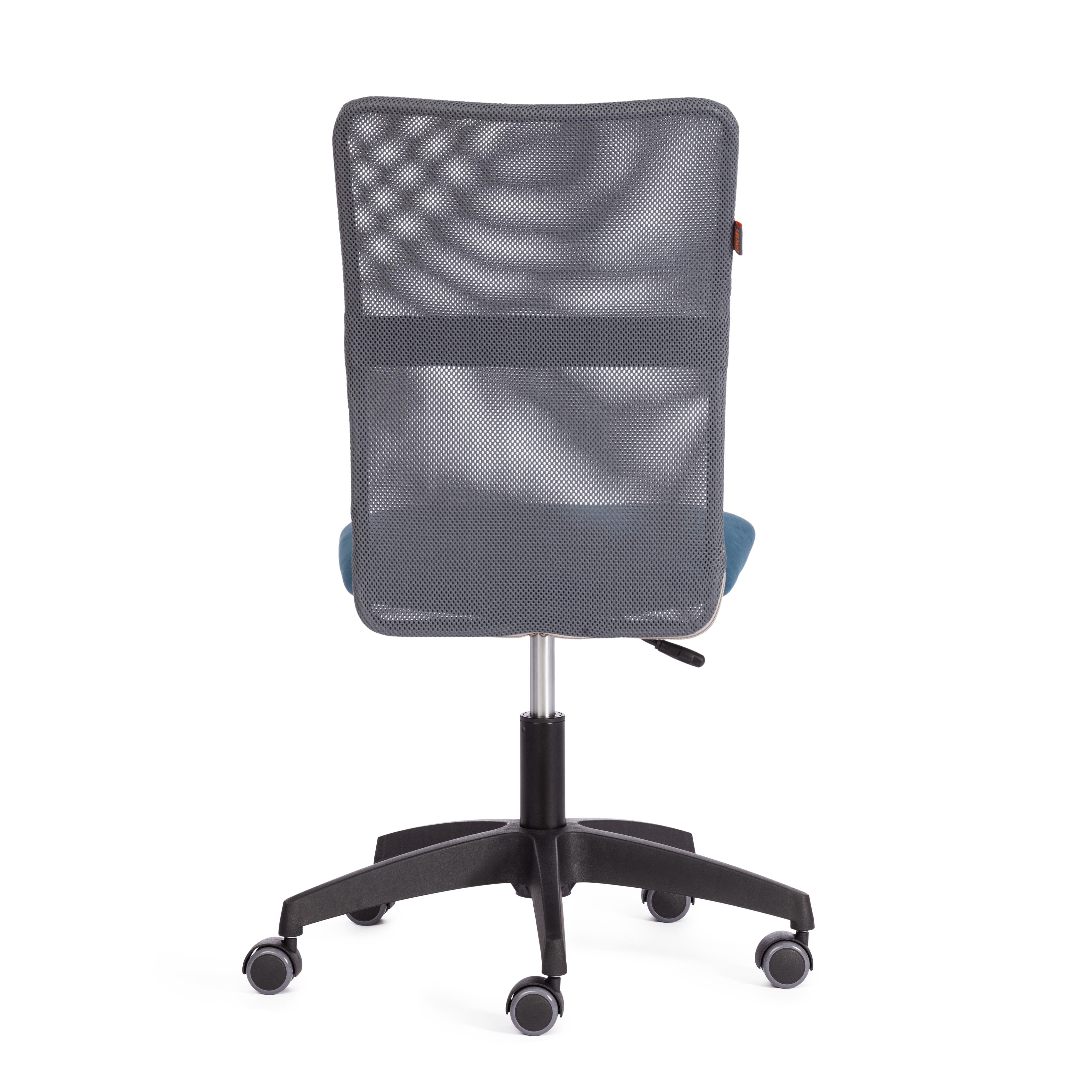 Компьютерное кресло TETCHAIR Старт флок ткань синий серый - фото 5