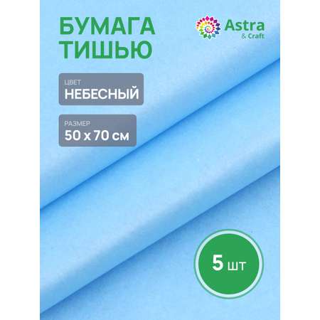 Бумага Astra Craft 50х70см 5 шт FT-37 небесный