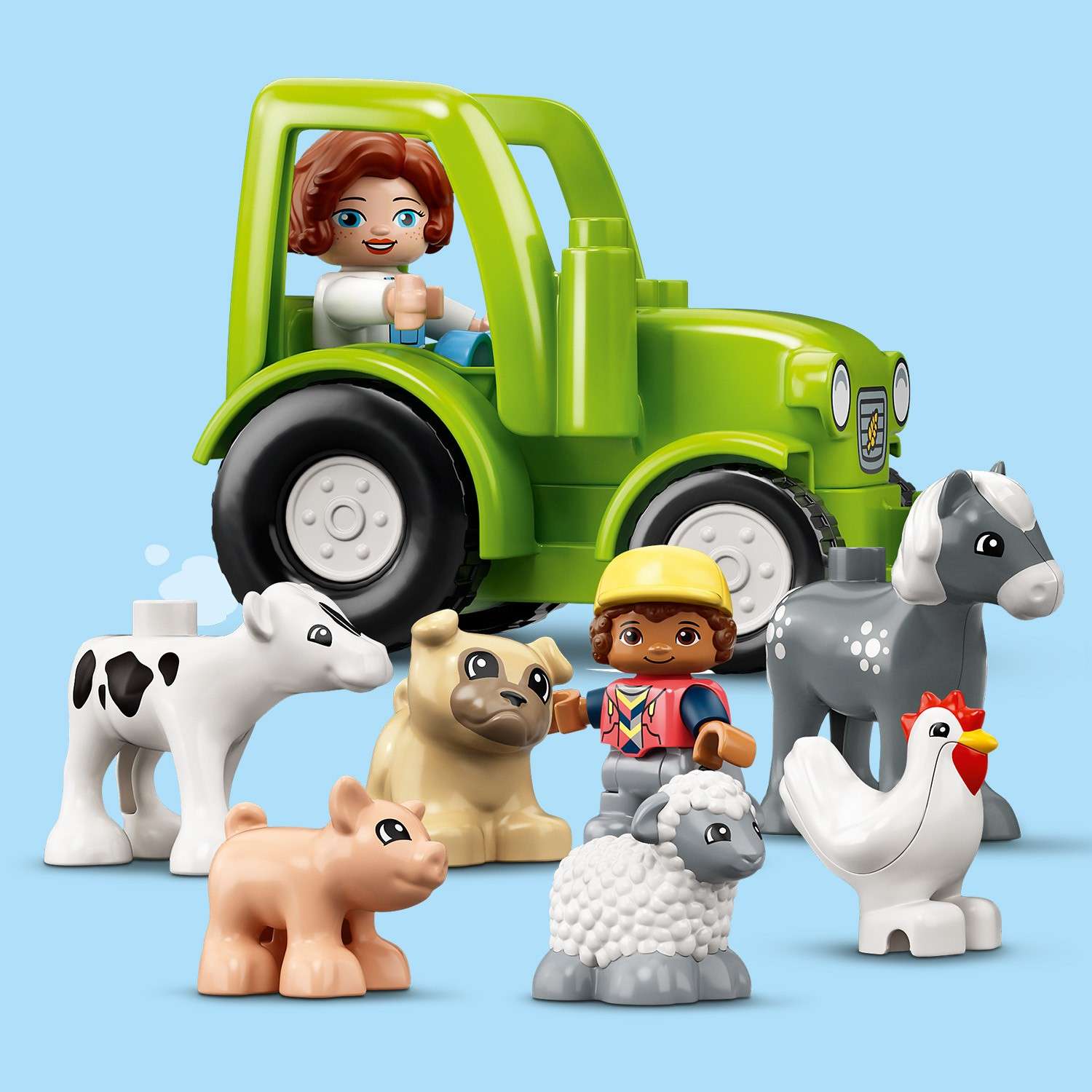 Конструктор LEGO DUPLO Фермерский трактор и сарай блочный - фото 9