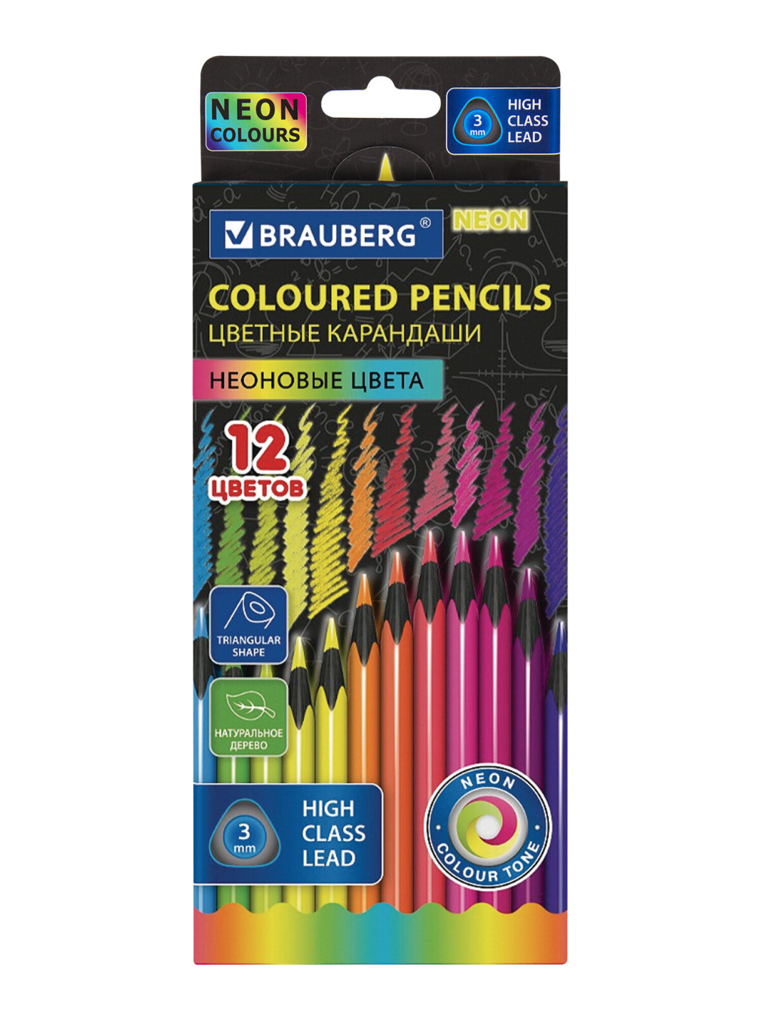 Карандаши цветные Brauberg 12 шт. - фото 7