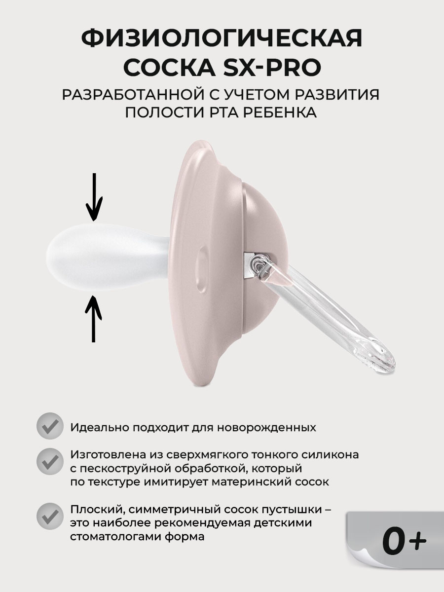 Пустышка Suavinex силикон ортодонтическая от 0 мес. 2 шт. - фото 3