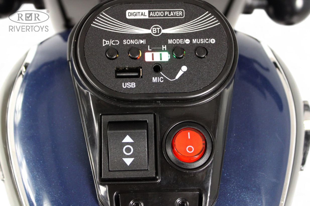 Электромобиль RIVERTOYS G500GG-BLUE - фото 6