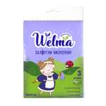 Салфетка вискозная WELMA 30*34 3шт в ассортименте