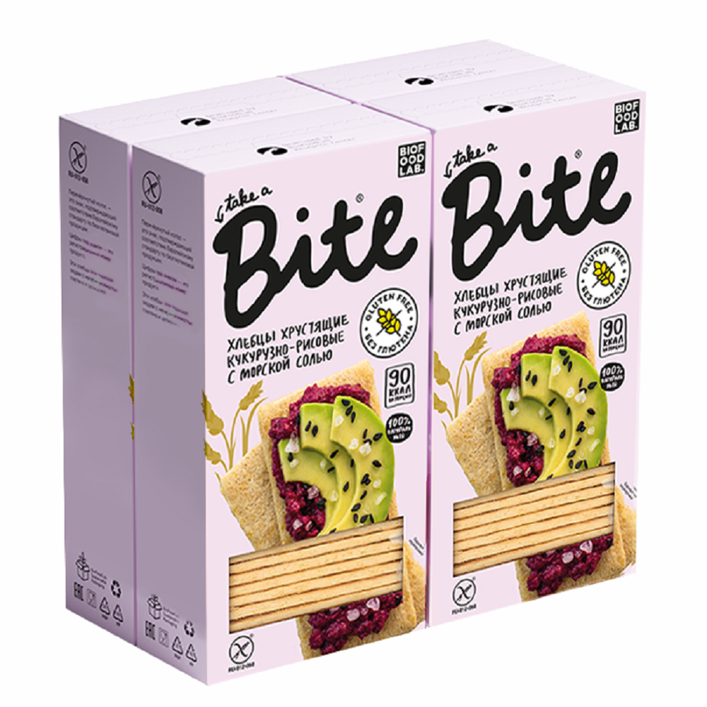 Хлебцы Take a Bite Кукурузно-рисовые с морской солью 4 шт по 150 гр - фото 1