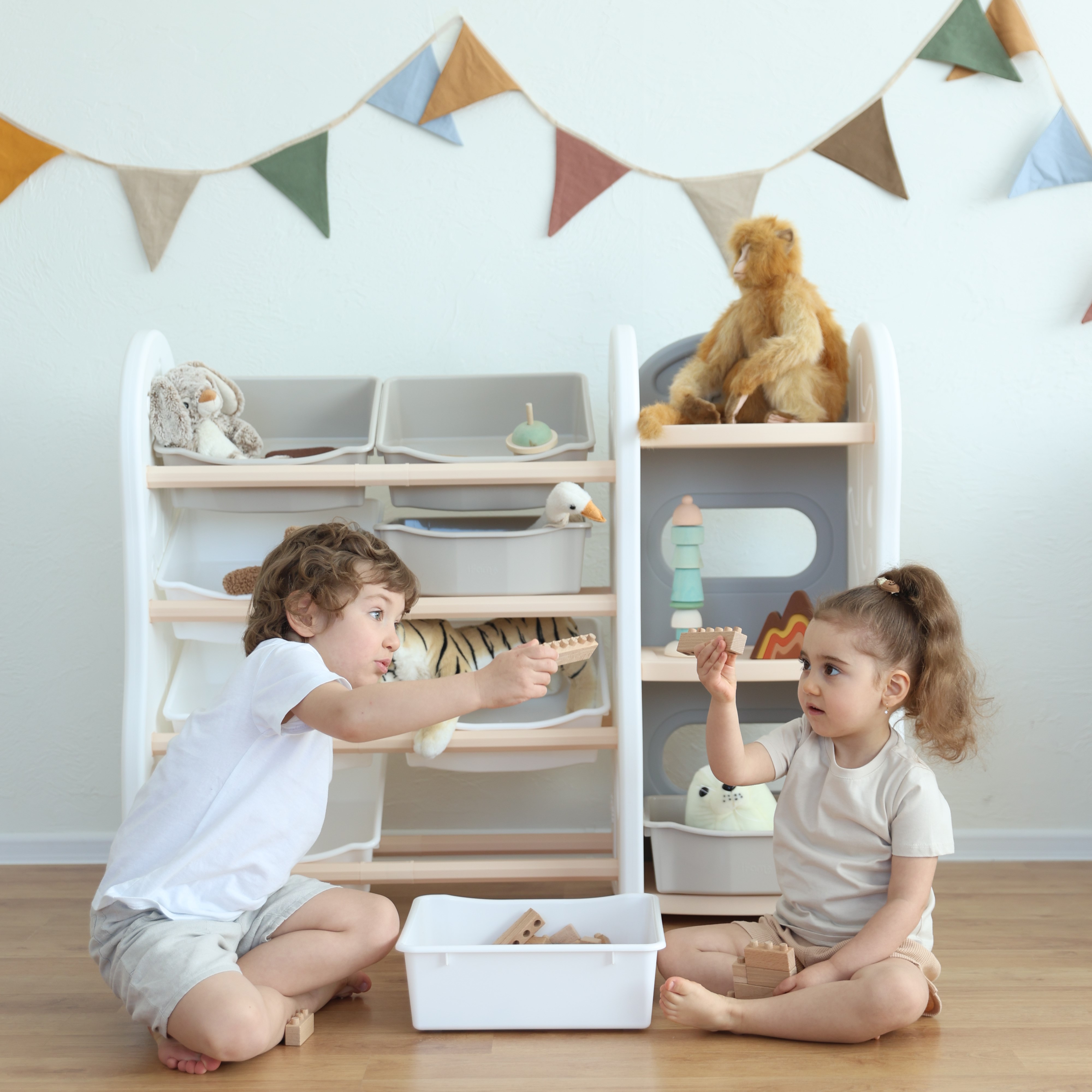 Стеллаж для игрушек Ifam DesignToy-4 бежевый - фото 19