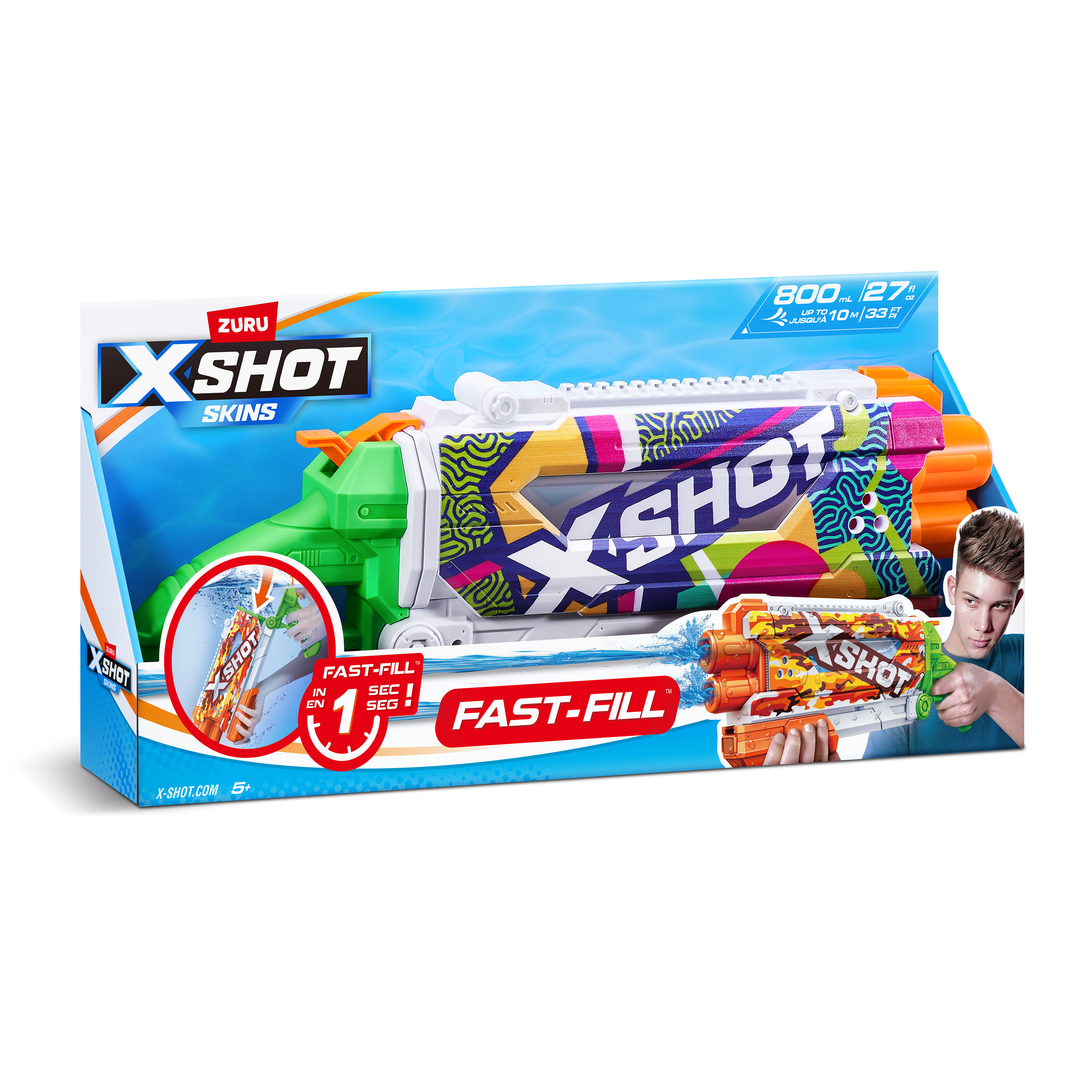 Бластер водный Zuru XSHOT  Skins Памп - фото 10