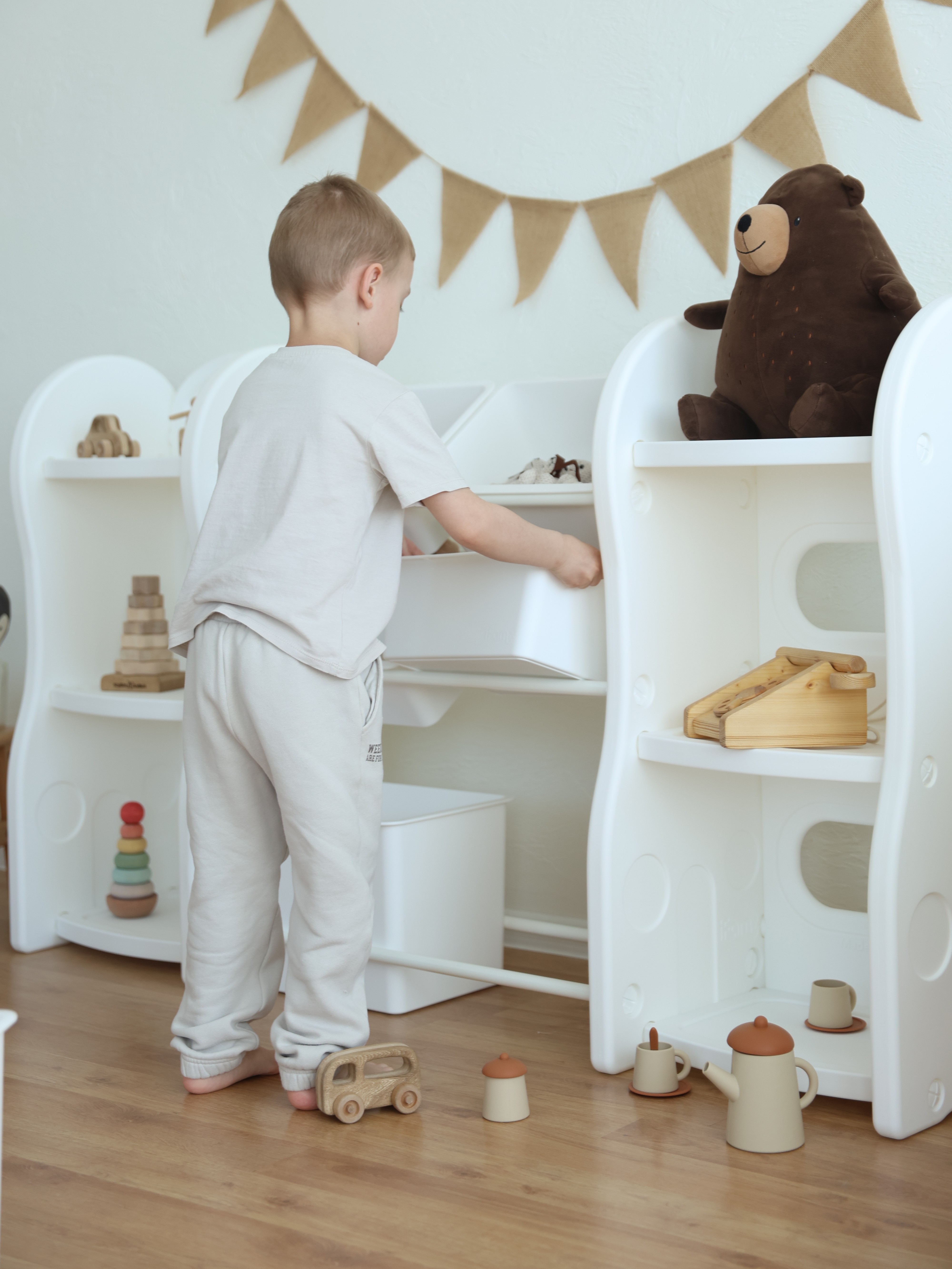 Стеллаж для игрушек Ifam Organizer-4 белый - фото 9