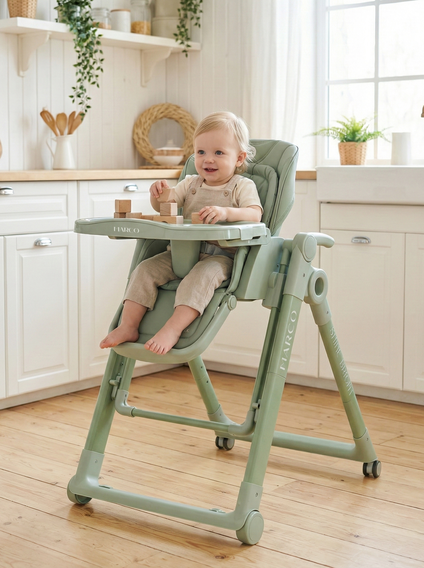 Стульчик для кормления Tomix Marco зеленый - фото 16