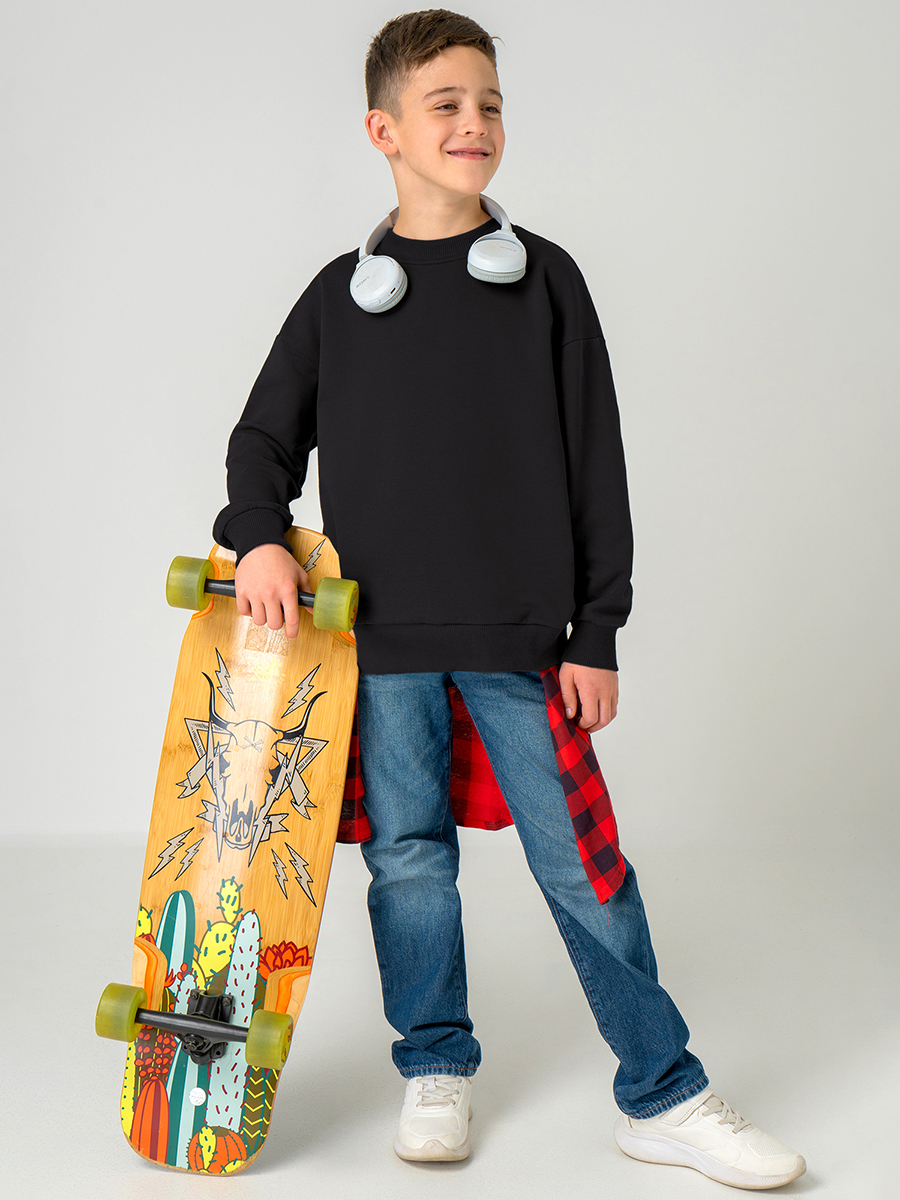 Свитшот HappyFox HF00851черный - фото 6