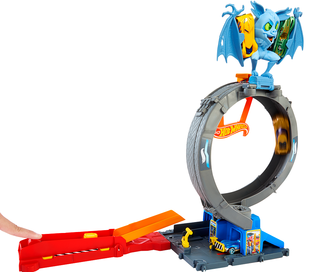 Трек Hot Wheels City Bat Loop Attack HTN78 - фото 6