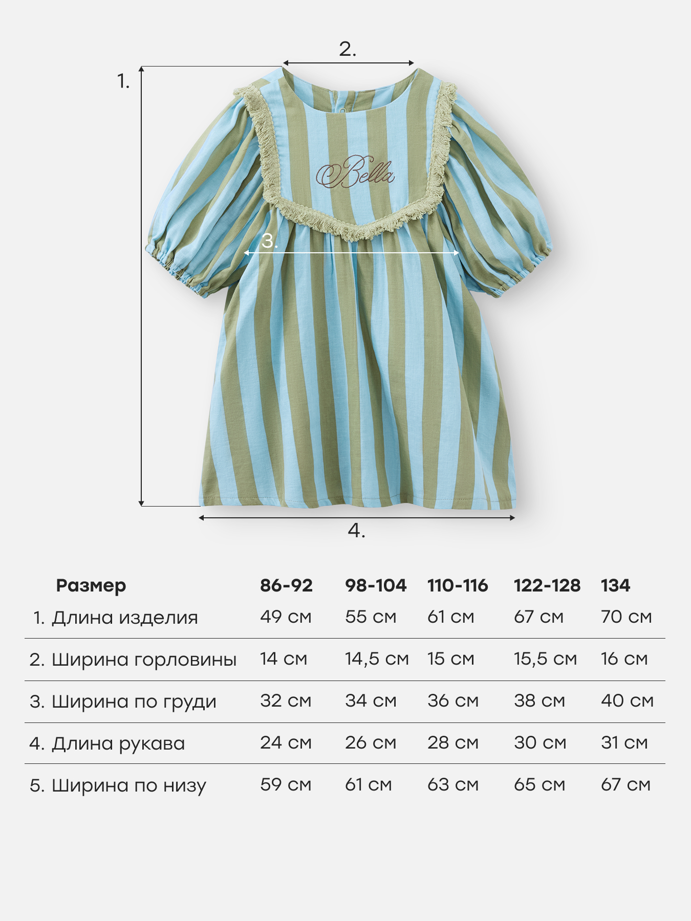 Платье Happy Baby 88132-1_blue-green-stripe - фото 5