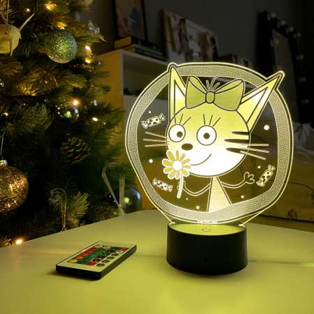 Ночник Три кота Карамелька