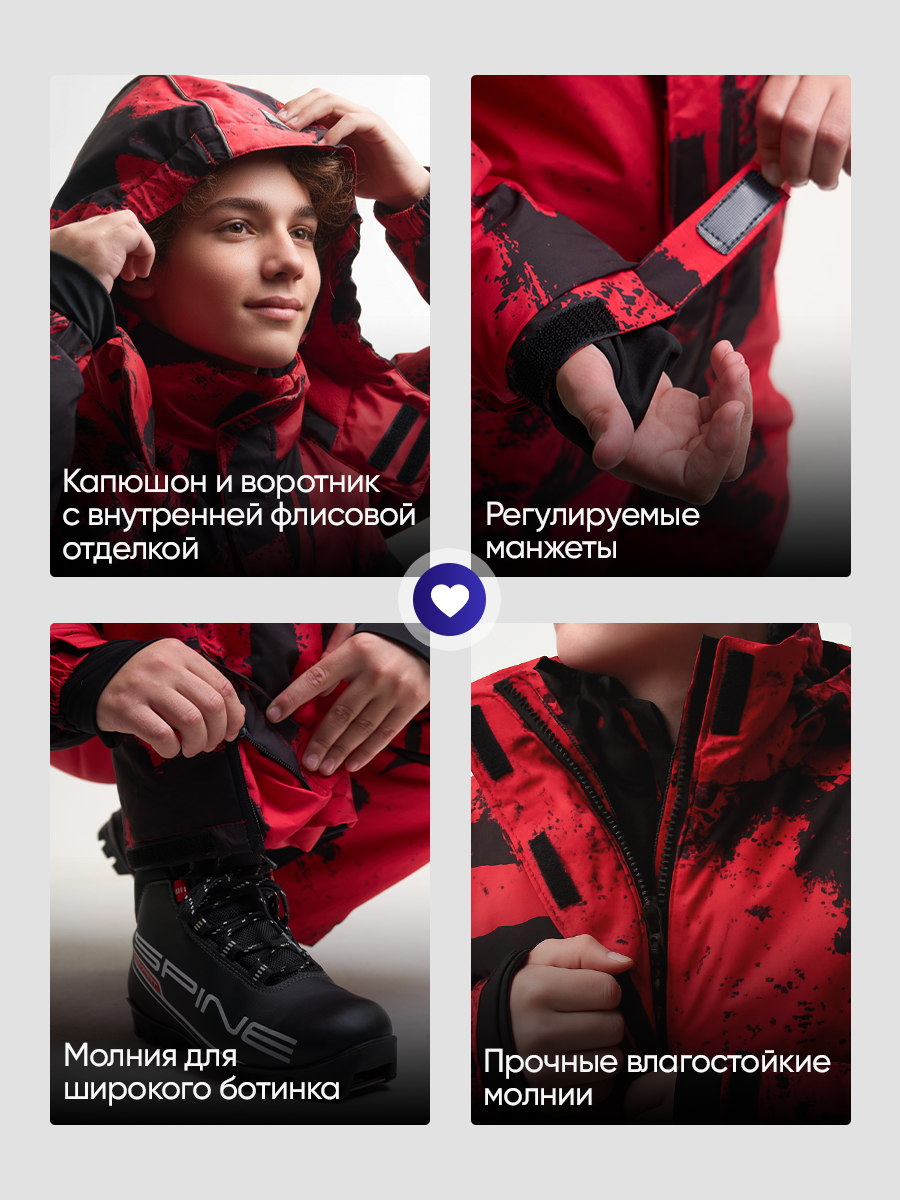 Комбинезон Saimaa Glo-12 красный с черным - фото 4