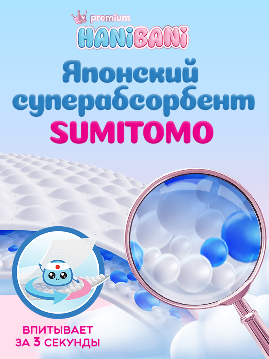Трусики HANIBANI Premium Soft M (6-11 кг) 42 шт. - фото 6
