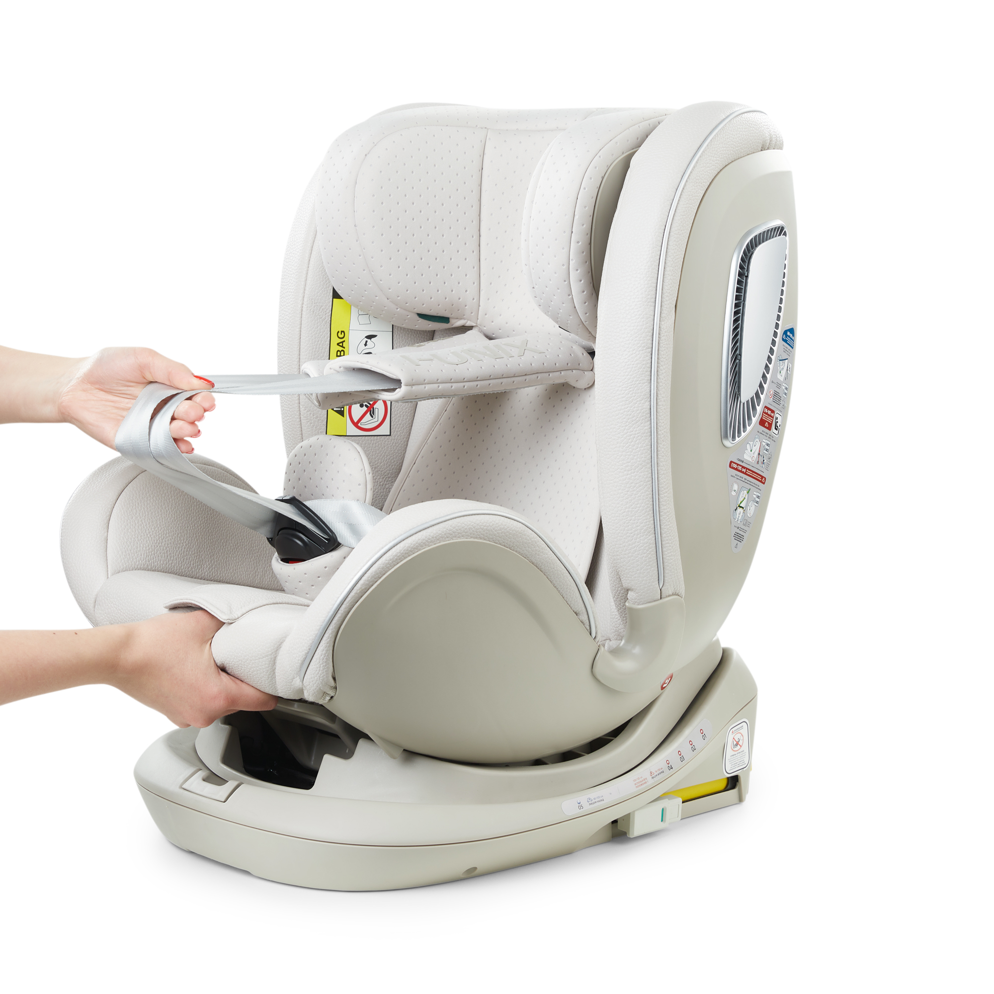 Автокресло Happy Baby I-Unix Isofix 0+/1/2/3 (0-36 кг) серый - фото 11