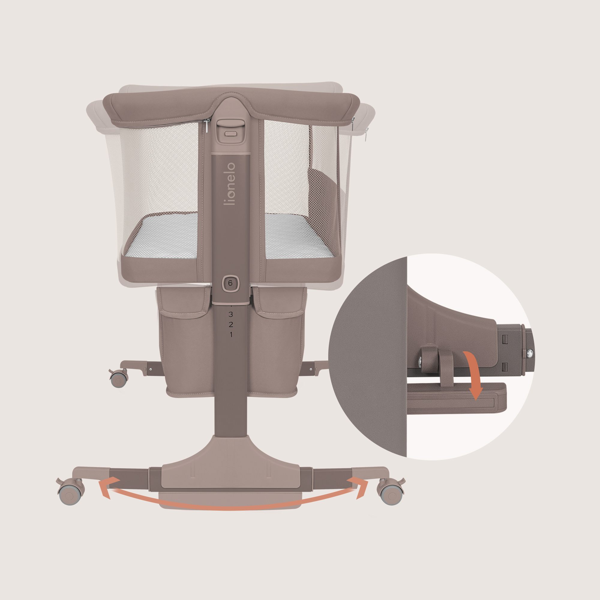 Колыбель Lionelo Jodie коричневый - фото 7