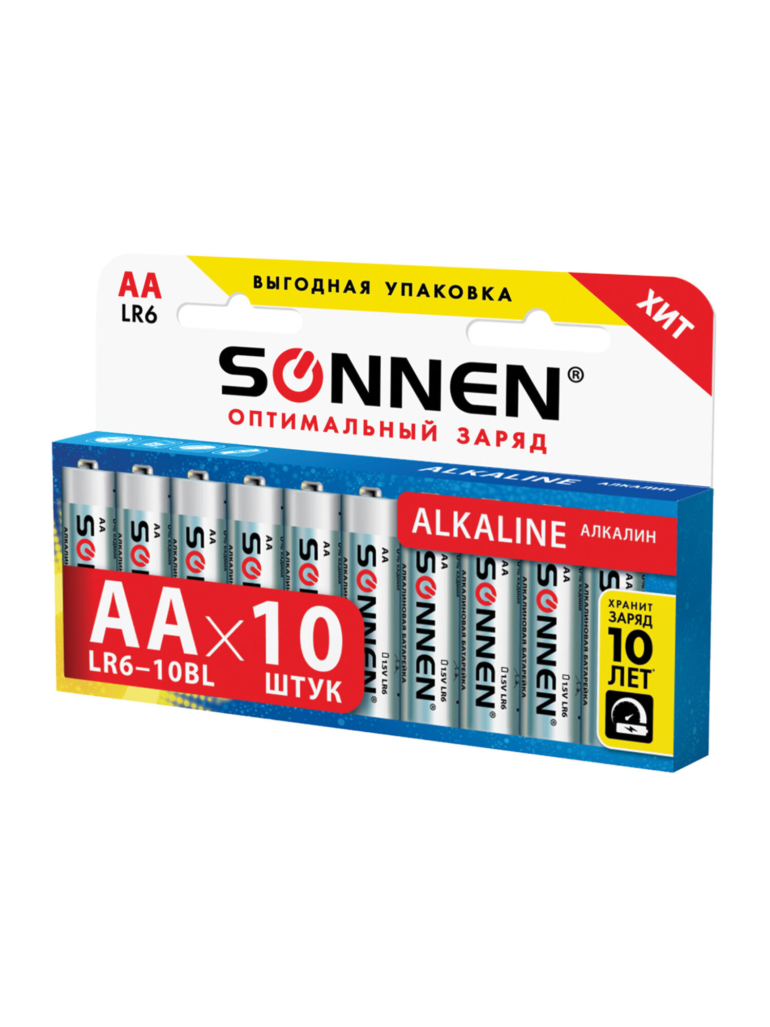 Батарейки алкалиновые Sonnen АА щелочные пальчиковые LR6 15А - фото 7