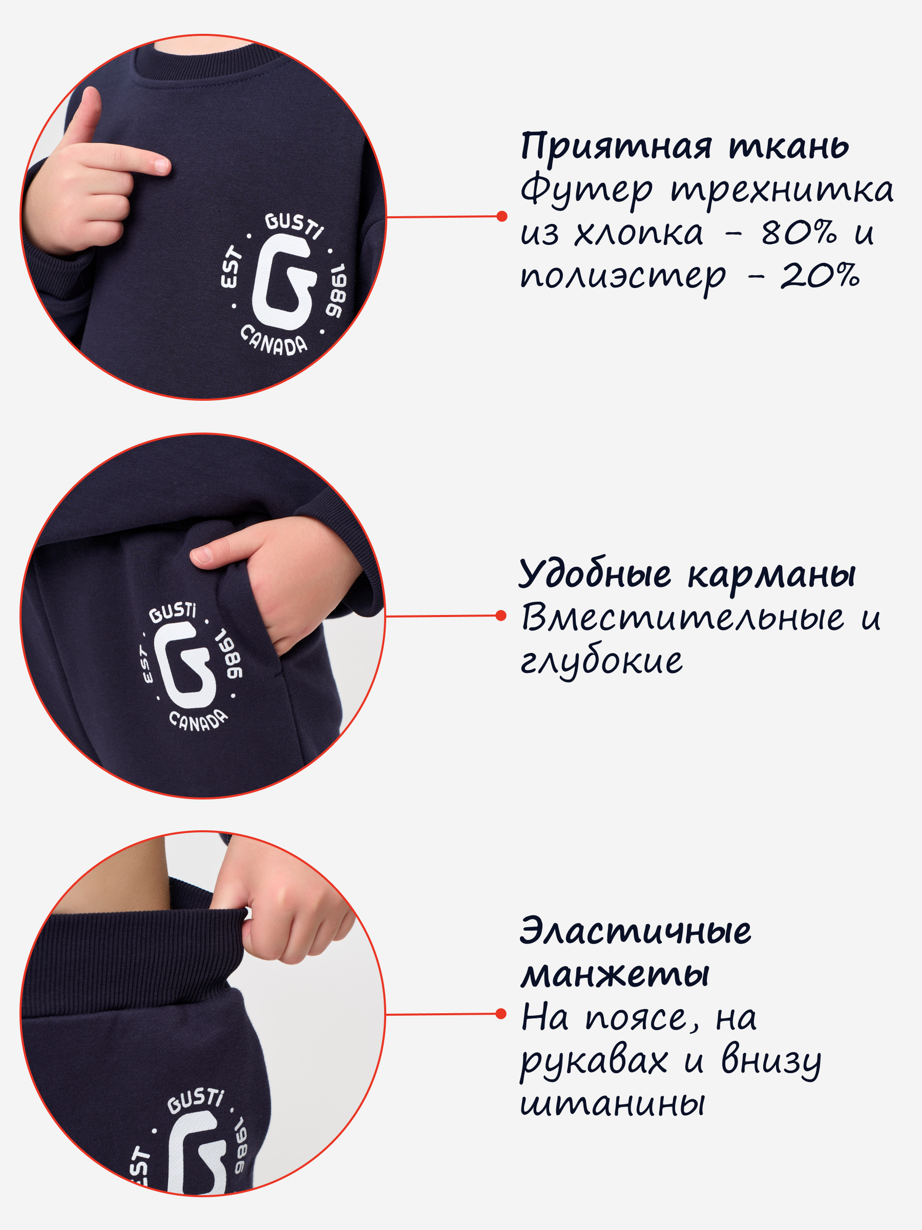 Спортивный костюм GUSTI GW5S200-Dark blue - фото 4