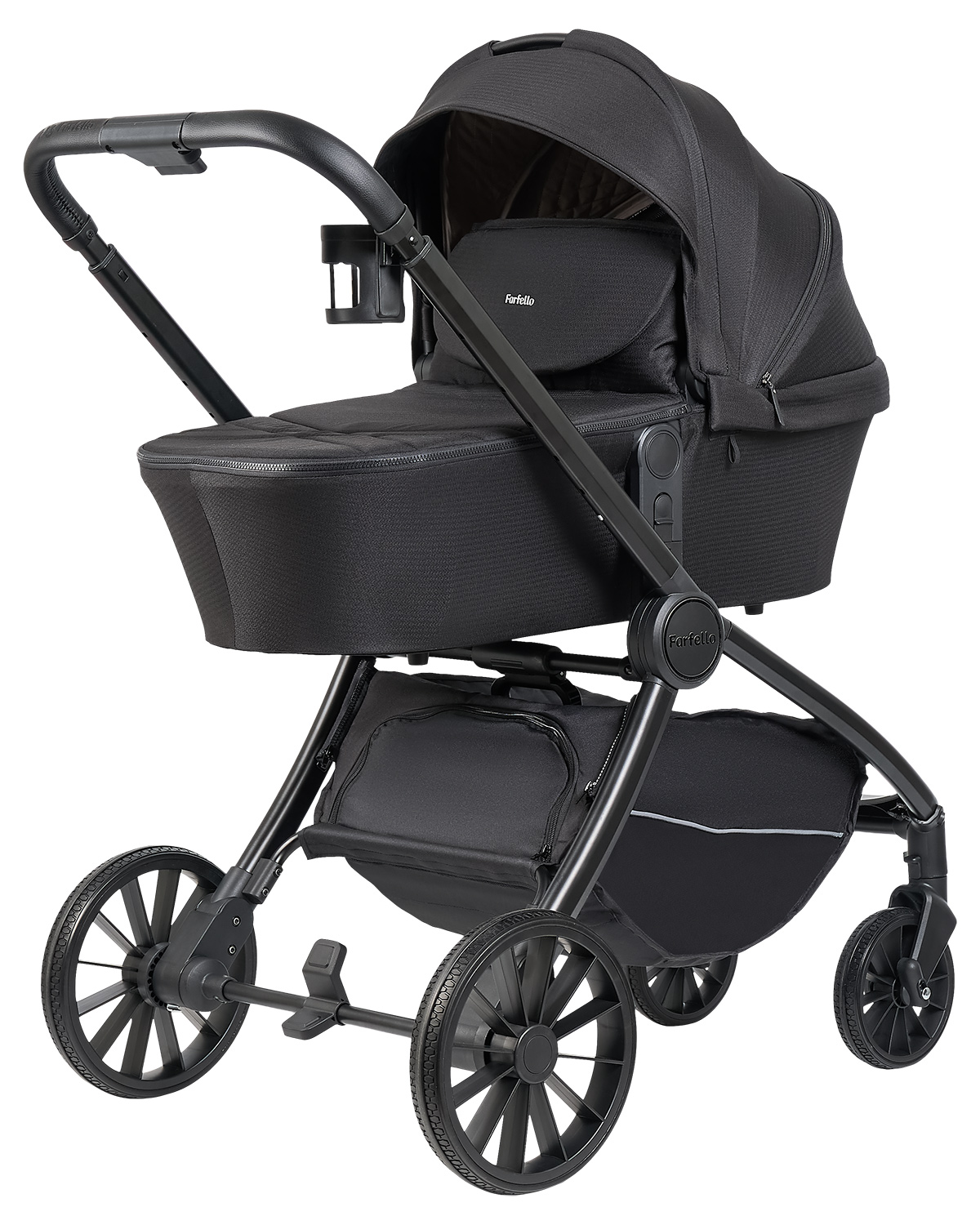 Коляска 3в1 Farfello Baby shell черный - фото 11