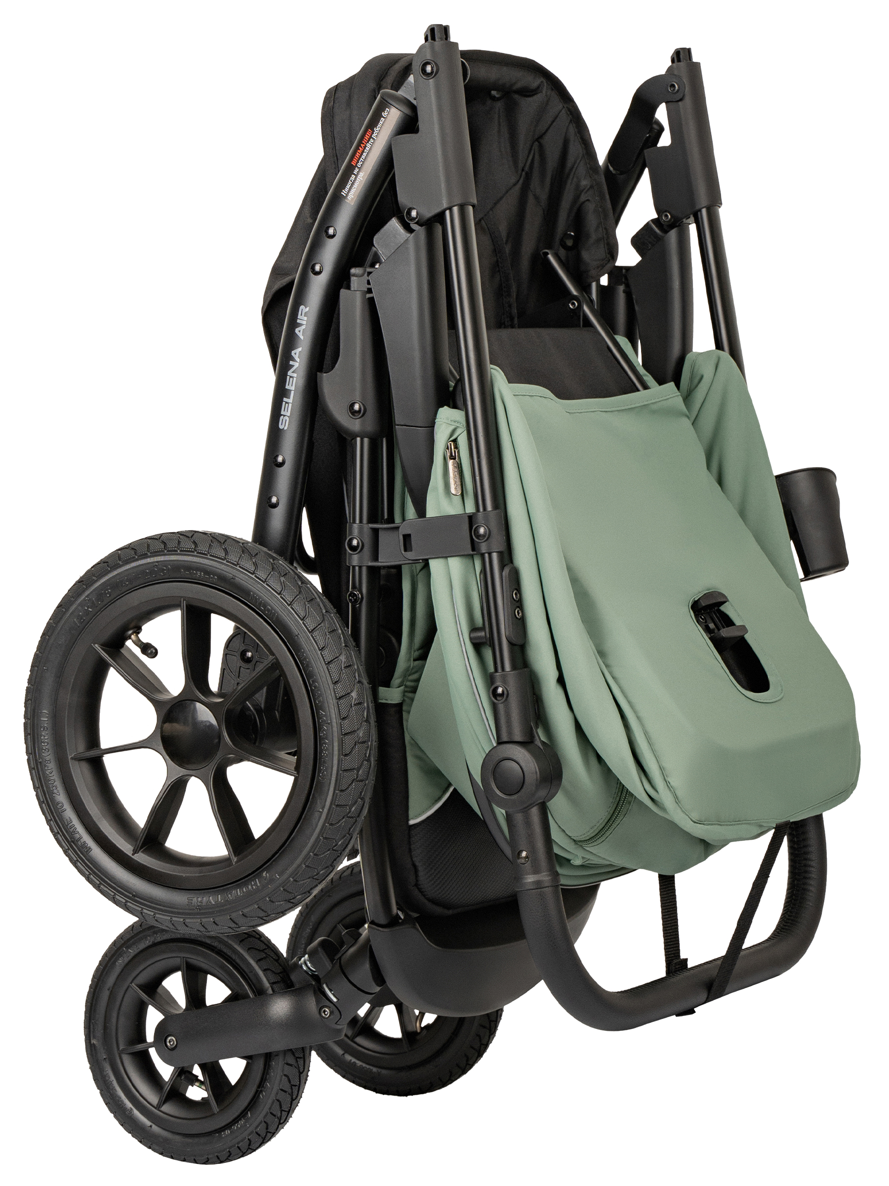 Коляска прогулочная JOVOLA SELENA Air 2025 с сумкой зеленый - фото 27