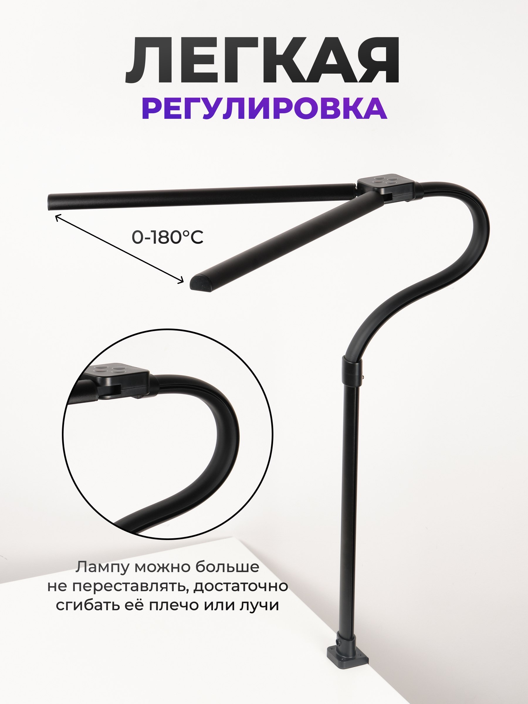 Лампа HomDoctor Настольная, бестеневая - фото 3