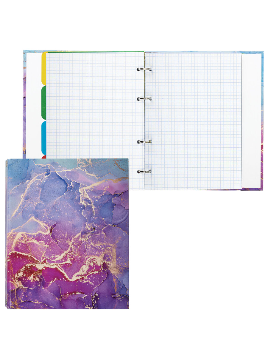 Тетрадь со сменным блоком Brauberg клетка 120 лист. - фото 8