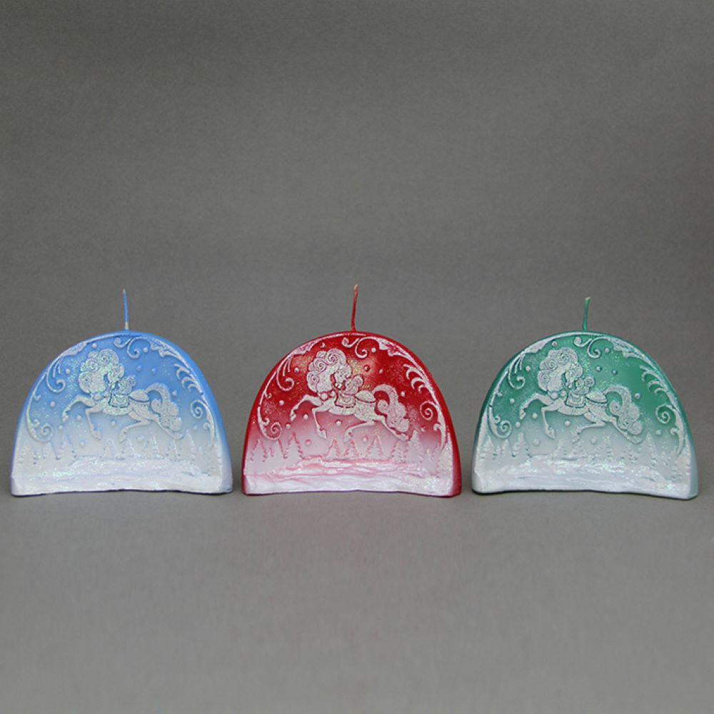 Свеча Магия праздника Барельеф с лошадкой - фото 1