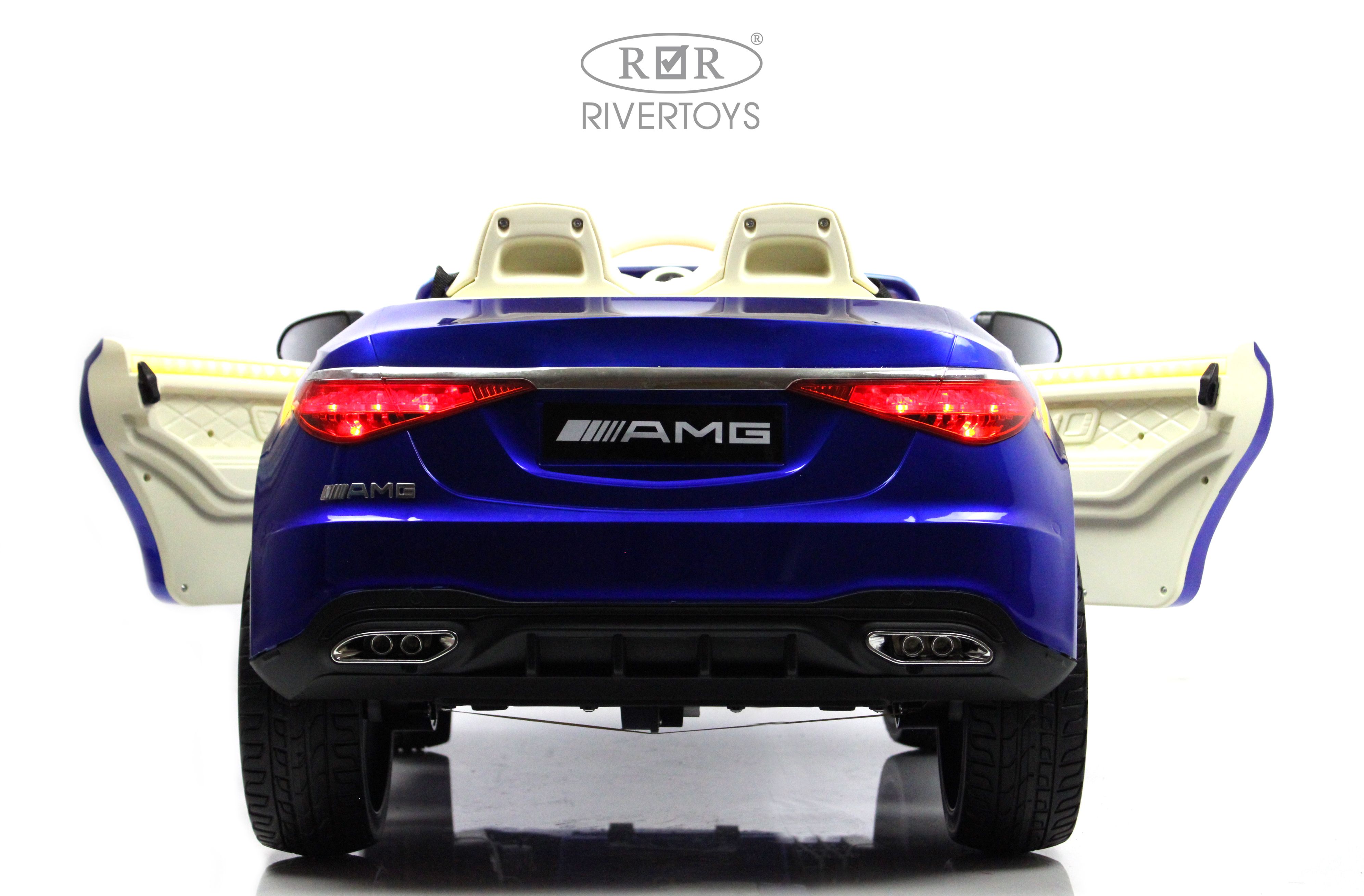 Электромобиль RIVERTOYS Mercedes М333БХ-BLUE-GLANEC С пультом ДУ - фото 17