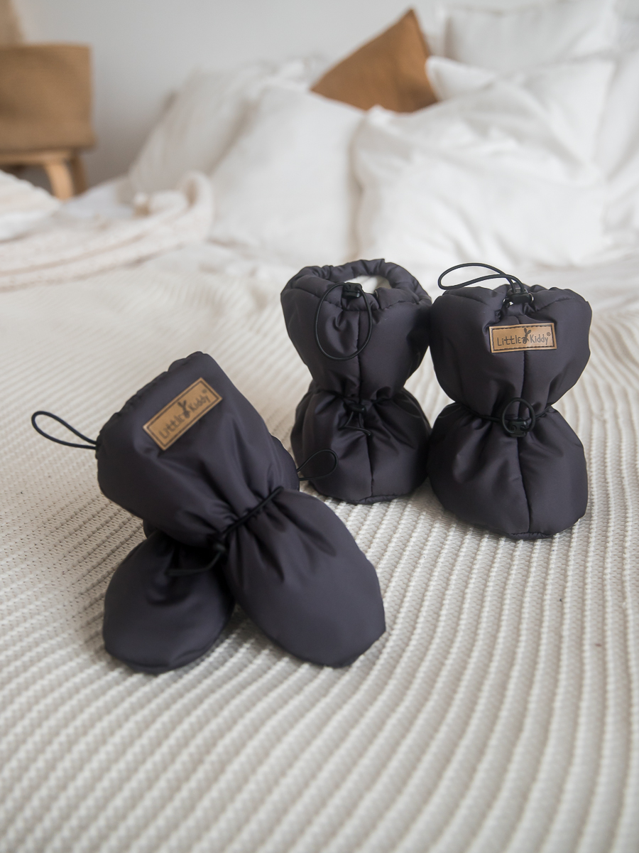 Пинетки LittleKiddy komplekt_demiтемно-серый - фото 1