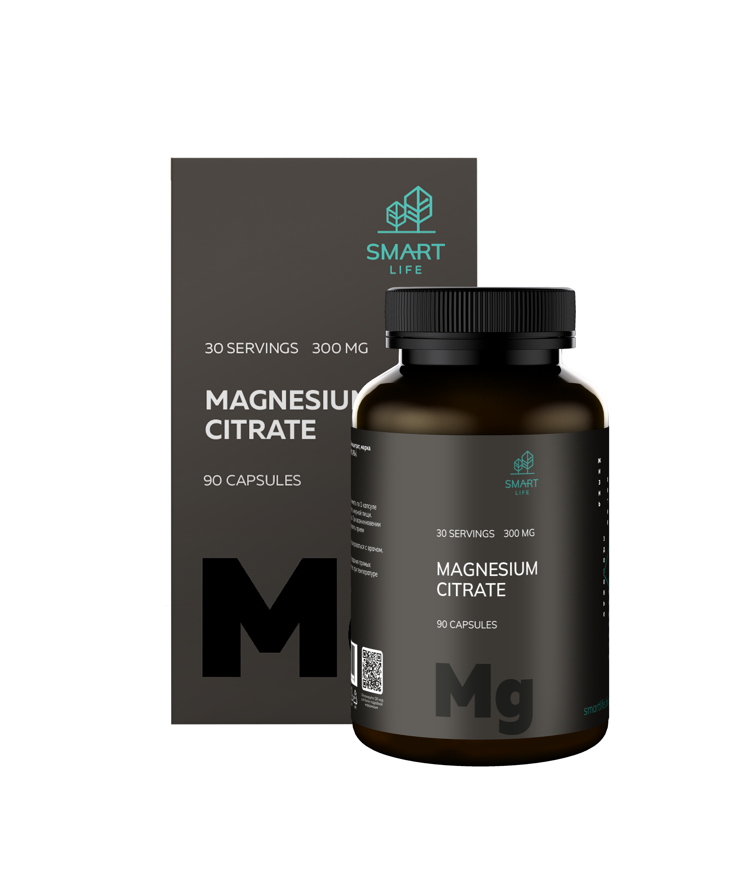 Магний цитрат Smartlife 80 капсул Smartlife Магний цитрат Smartlife 80 капсул - фото 1