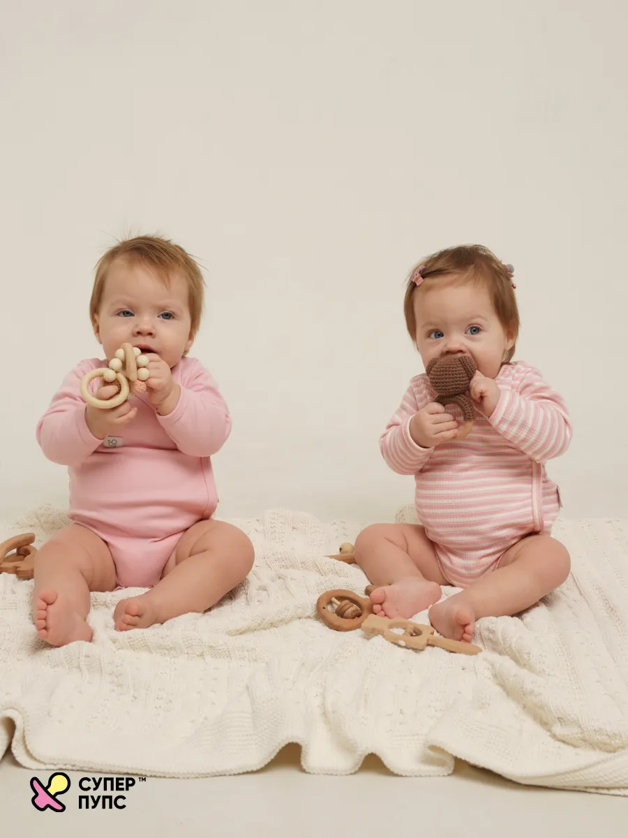 Боди 3 шт Супер Пупс нбр/3пр/бд/зап/розовыеягодки - фото 15