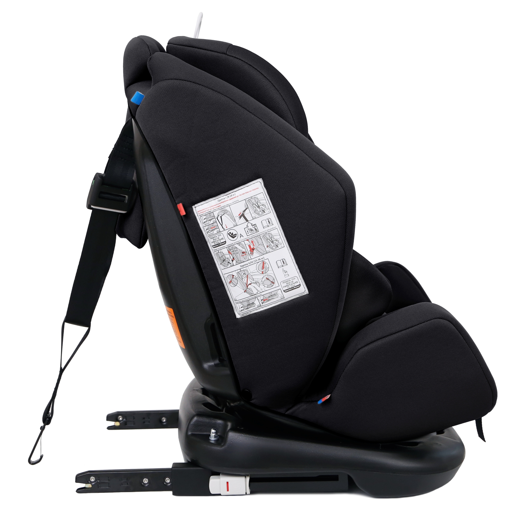 Автокресло Еду-Еду Isofix 0+/1/2/3 (0-36 кг) черный - фото 6