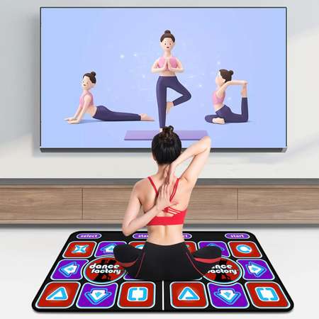 Интерактивная игрушка MagicStyle музыкальный танцевальный игровой коврик для ПК и ТВ 32 бита провод USB для двоих