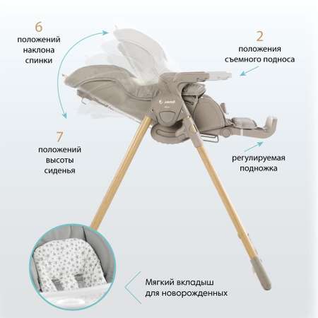 Стульчик для кормления JANE Mila star классический