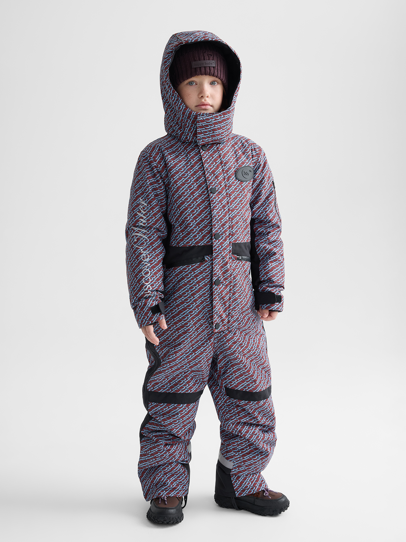 Комбинезон Happy Baby 89115-1_burgundy - фото 1