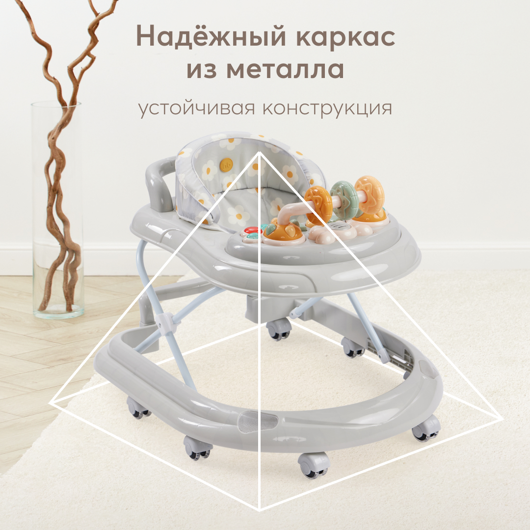 Ходунки Happy Baby Серый - фото 2
