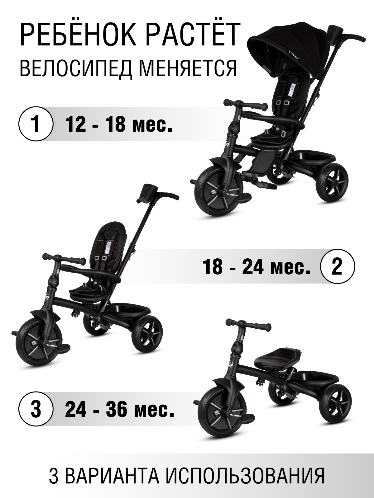 Трехколесный велосипед CITYRIDE - фото 2