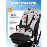 Матрас Buggykids в коляску хлопок Микки