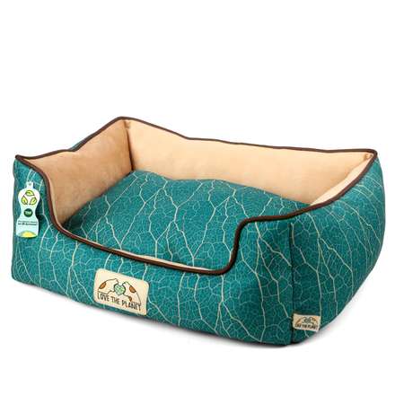 Лежанка для животных Triol Love The Planet Клён S 46*36*18см изумрудно-песочная