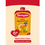 Пюре Semper Яблоко-манго-персик с 6 мес 100 г
