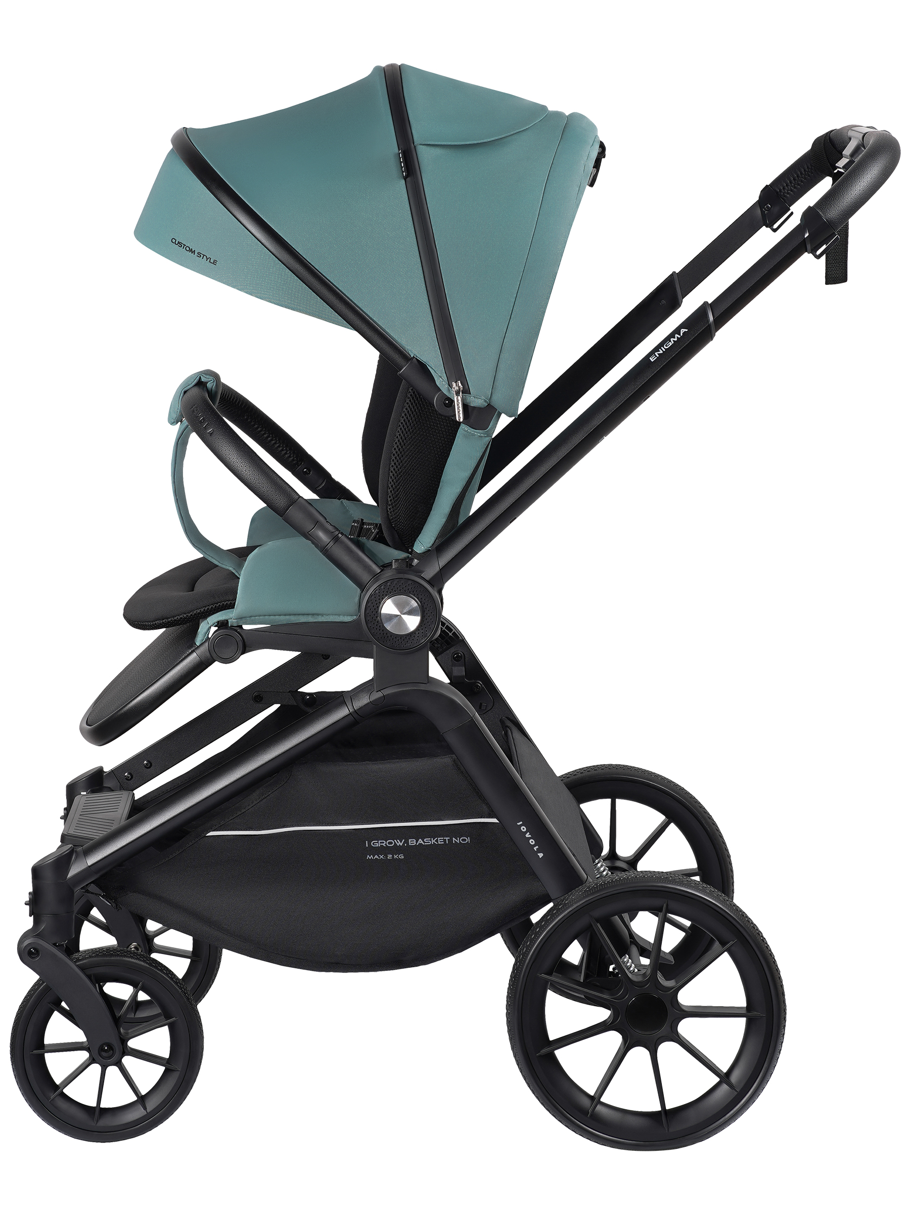 Коляска прогулочная JOVOLA Enigma всесезонная зеленый - фото 18