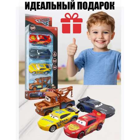 Игровой набор ТОТОША металлич. машинки Тачки, 4 шт 1:48 многоцветный