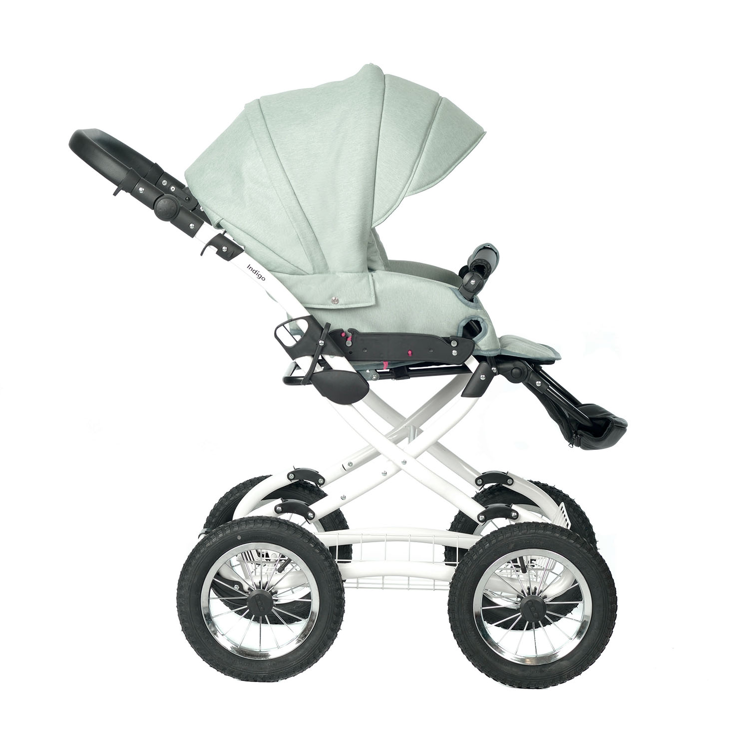 Коляска 2в1 Indigo Barbara Classic 02 шалфей - фото 6