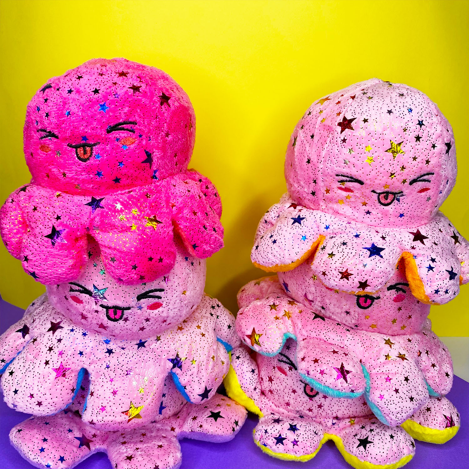 Мягкая игрушка MINI-TOYS вывернушка Осьминог двусторонний. Розовый - фото 5