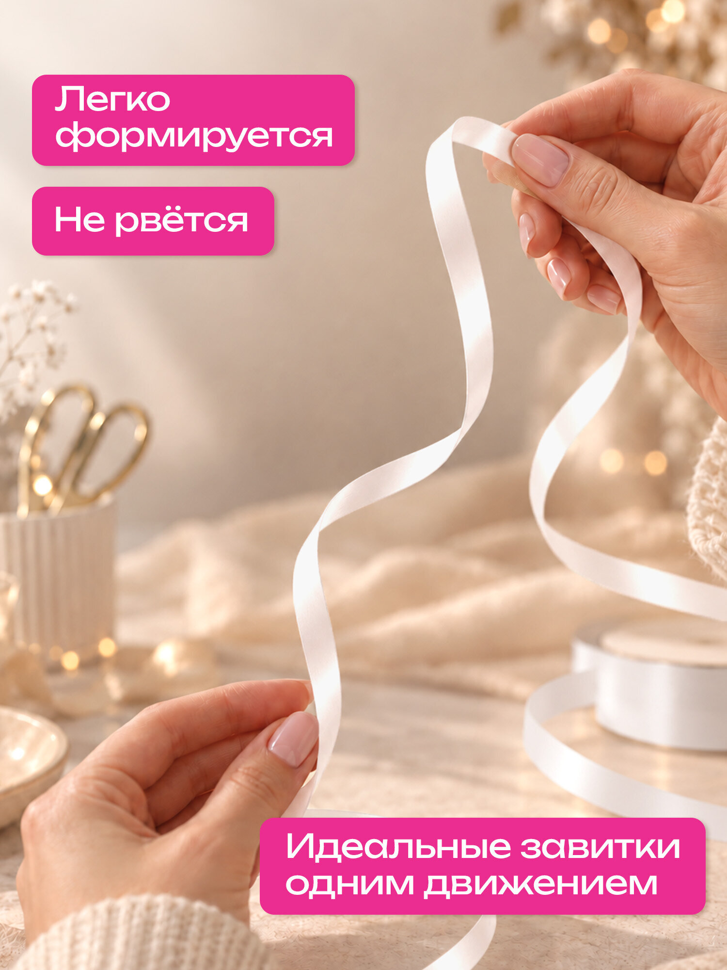 Лента упаковочная Золотая сказка декоративная для воздушных шаров и подарков - фото 3