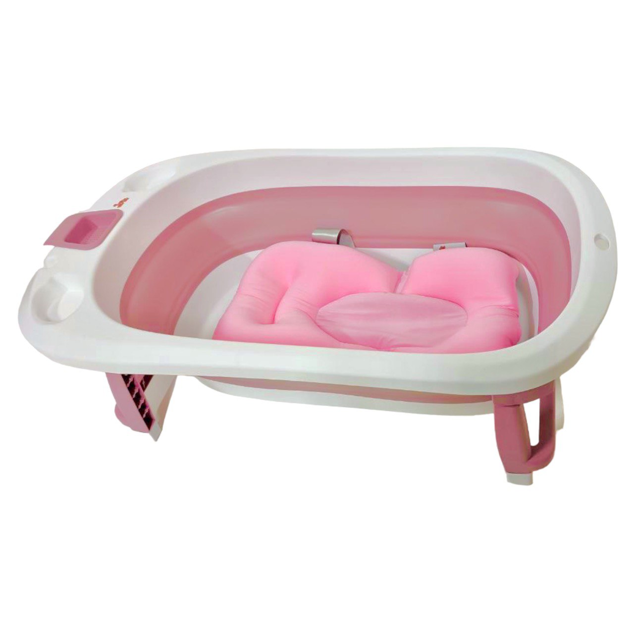 Ванночка детская RIKI TIKI baby 1116 Vendy брусничная складная с термочувствительной пробкой - фото 12