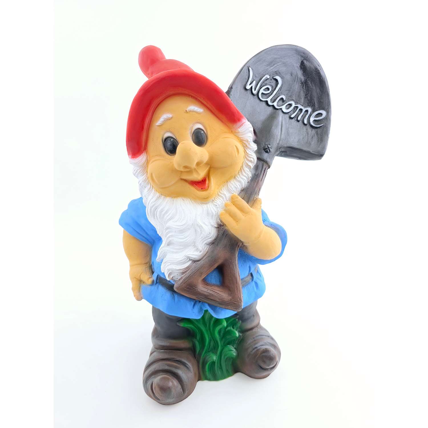 Фигура садовая . Гном с лопатой средний - фото 1