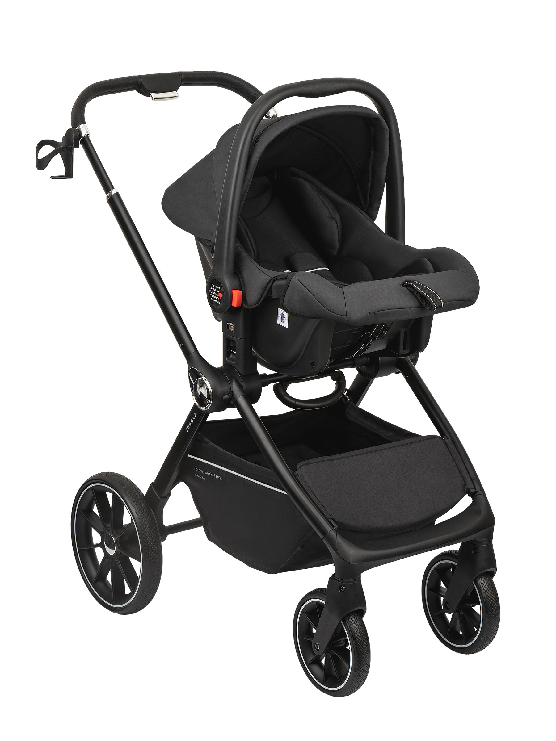 Коляска 3в1 JOVOLA Pepper 3в1 черный - фото 19
