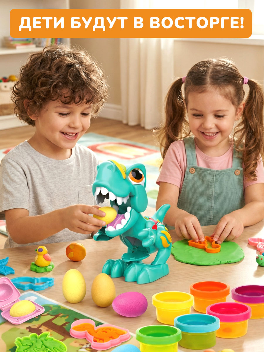 Тесто для лепки ON TIME 6 цв. - фото 5