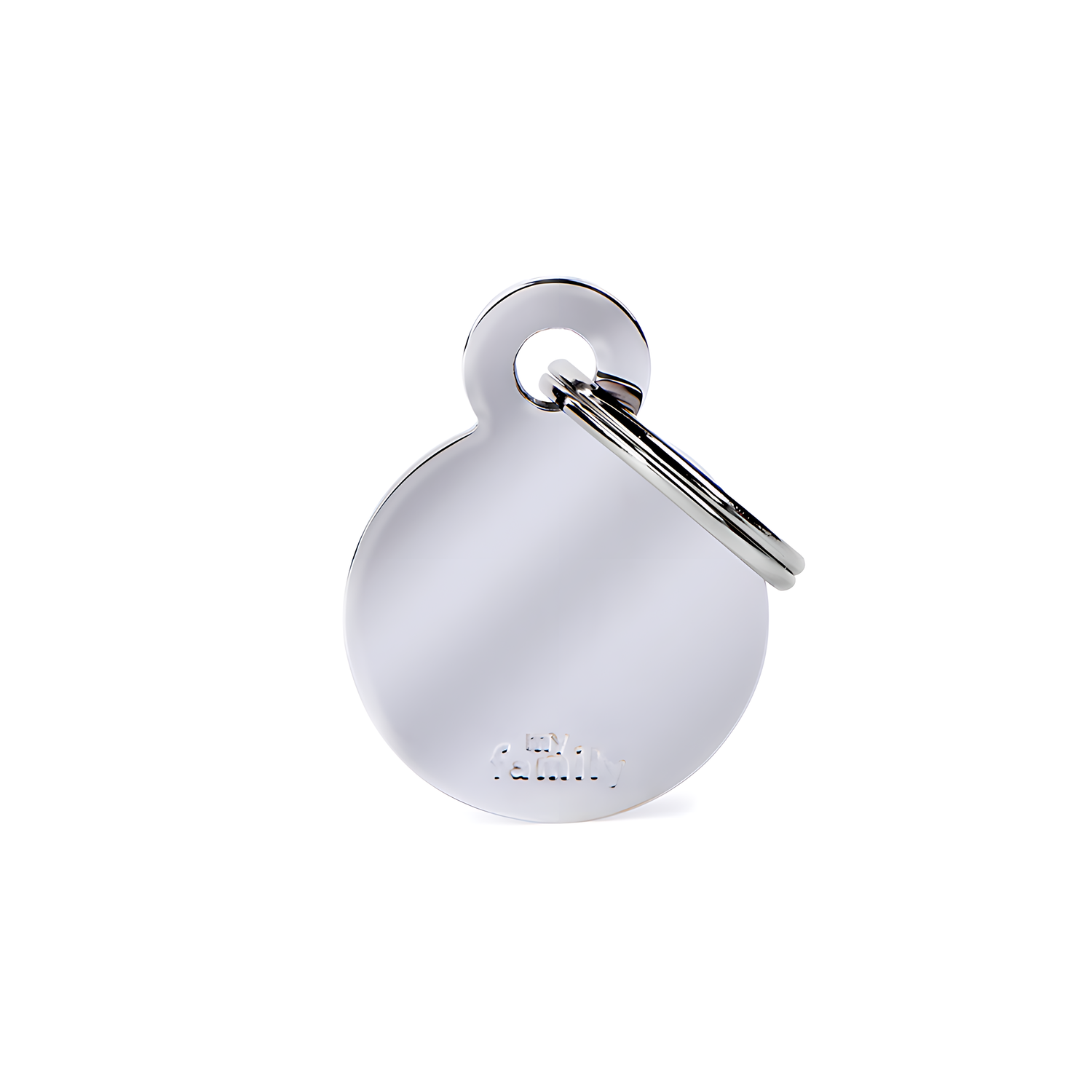 Изображение товара Адресник для животных MY FAMILY Круг серебряный маленький